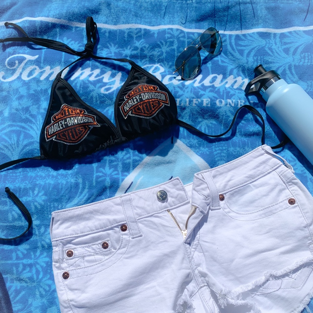 NEW STYLE! Sexy Harley Davidson Branded Bikini Top
